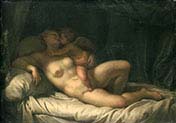 Venus being kissed by Cupid
